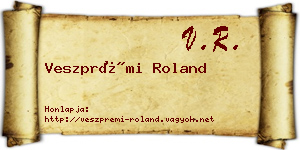Veszprémi Roland névjegykártya